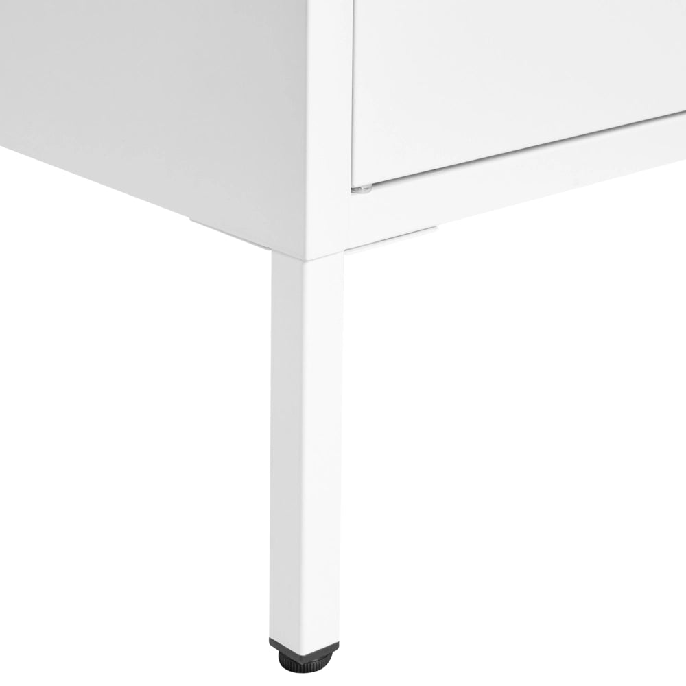 Credenza a 2 ante in acciaio bianco Mobili per ufficio a casa Ripiani per gambe Design industriale