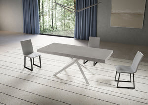 Tavolo Allungabile 200/460x90 cm Niket Cashmere Gambe Bianche