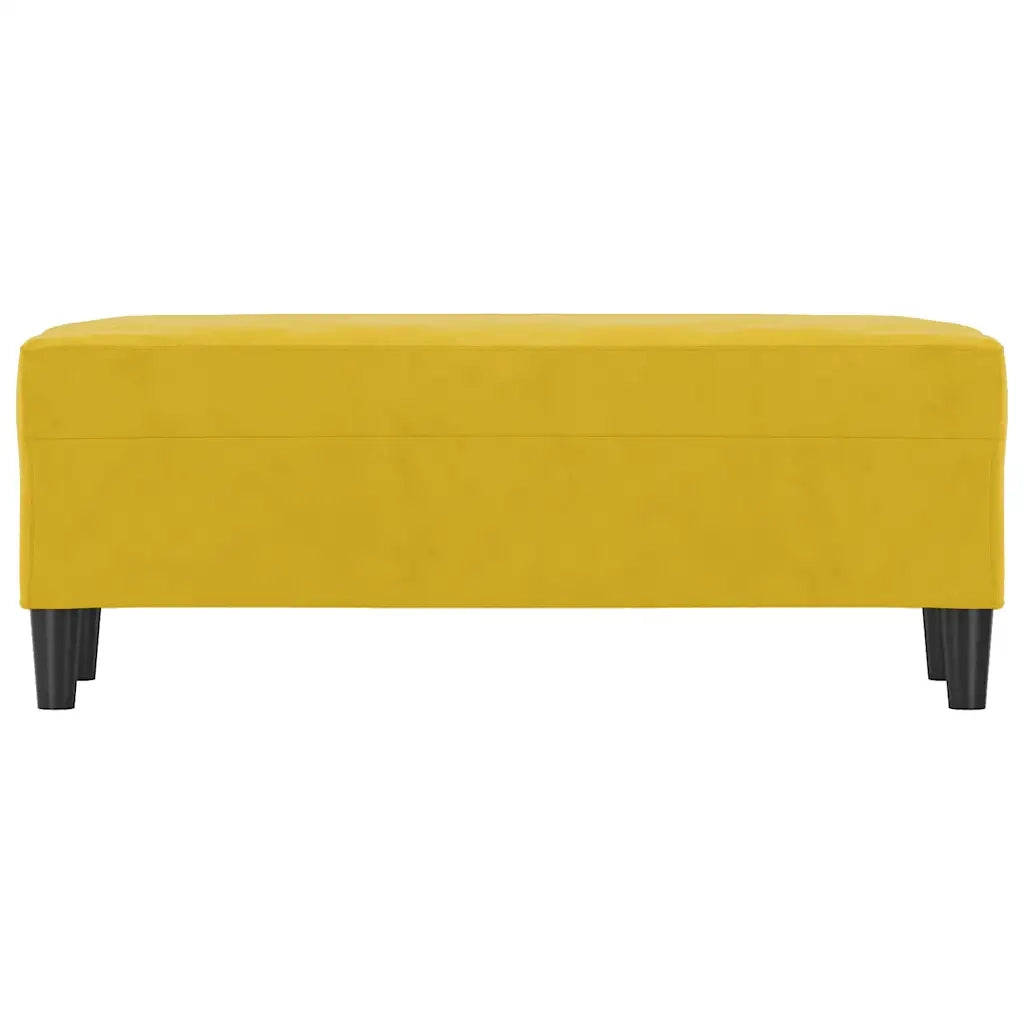 Panca-Sgabello-Divanetto giallo 100x35x41 cm in Velluto
