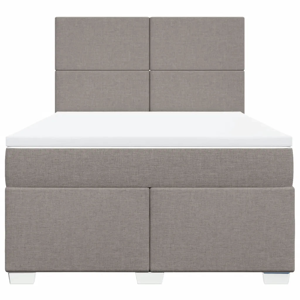 Giroletto a Molle con Materasso Tortora 140x190 cm in Tessuto 3290480