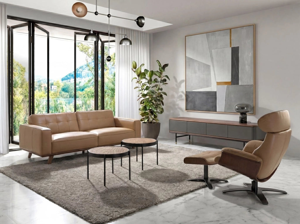 Lampada da tavolo in vetro fumé grigio effetto specchio e marmo porcellanato