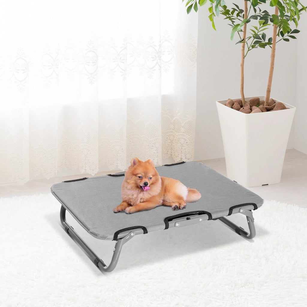 Cuccia per cani esterna pieghevole ¨C zephmum ¨C grigio 59x46x15 cm