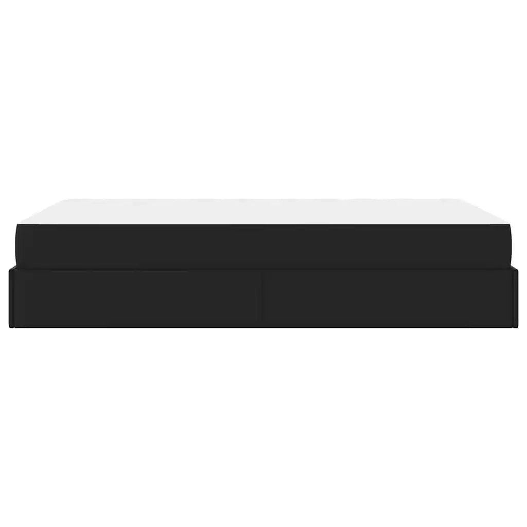 vidaXL Struttura letto con materasso Nero 120 x 200 cm Pelle sintetica