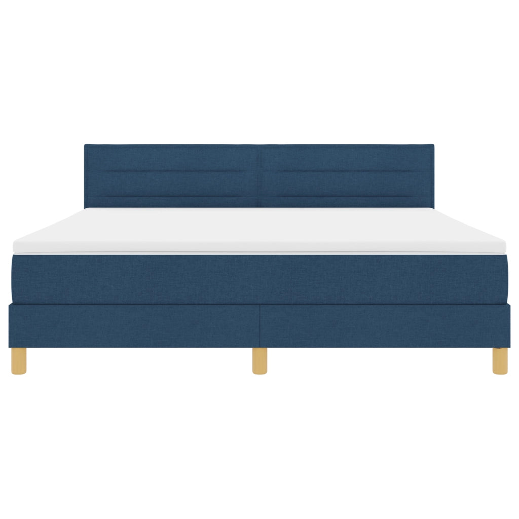 Letto a Molle con Materasso & LED Blu 180x200 cm Tessuto