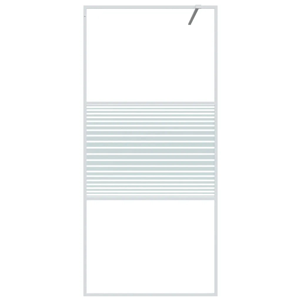 Parete Doccia Walk in Bianca 90x195 cm Vetro Trasparente ESG
