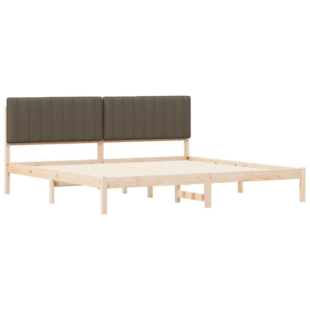 Letto con Testiera Rivestita Talpa 200 x 200 cm Pino massello
