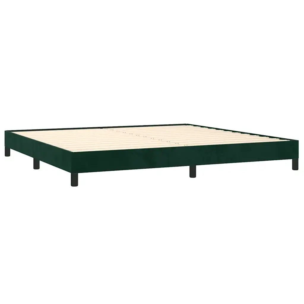 Giroletto senza Materasso Verde Scuro 200x200 cm in Velluto 346997