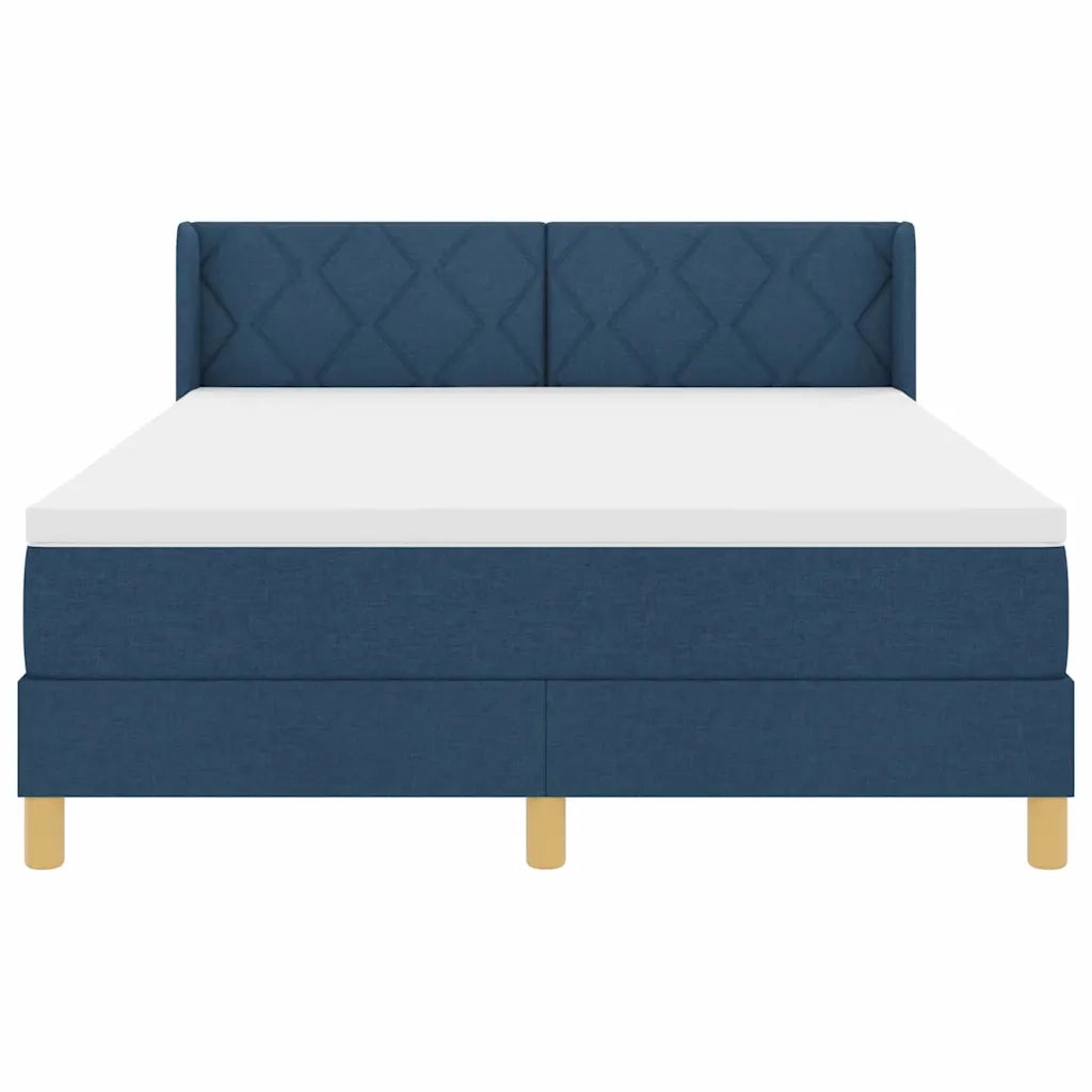 Letto a molle con materasso Blu 200 x 160 cm Tessuto 3341369