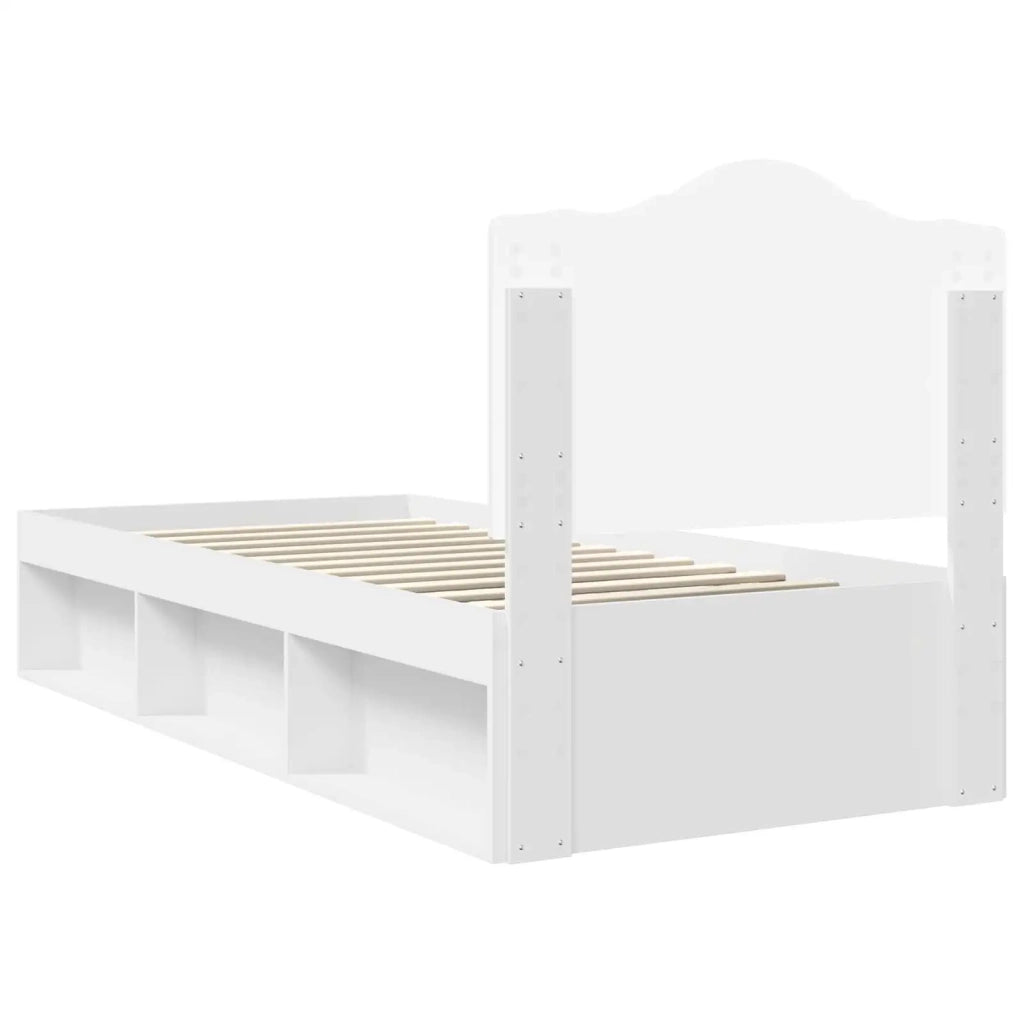 Struttura del letto Bianco 75 x 190 cm Pino massello