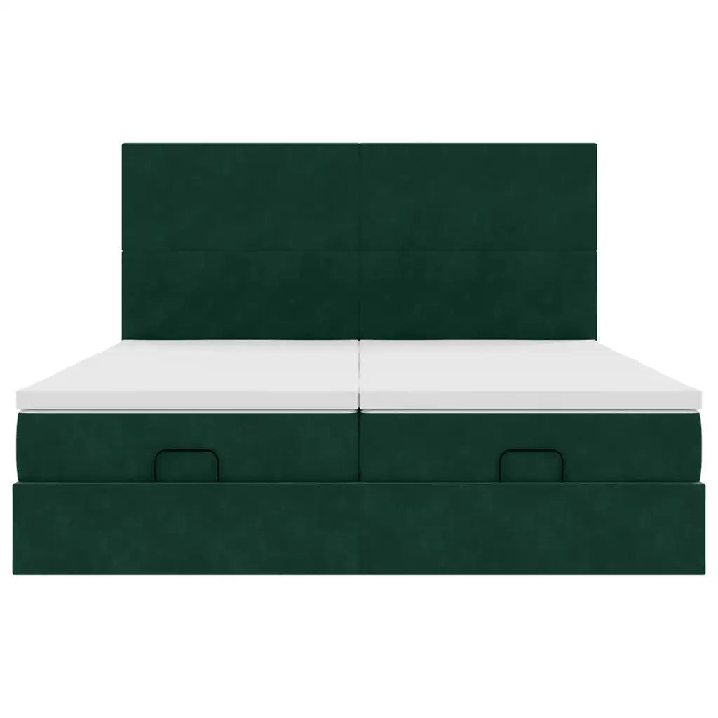 Struttura Letto Pouf con Materassi 160x200 cm Velluto