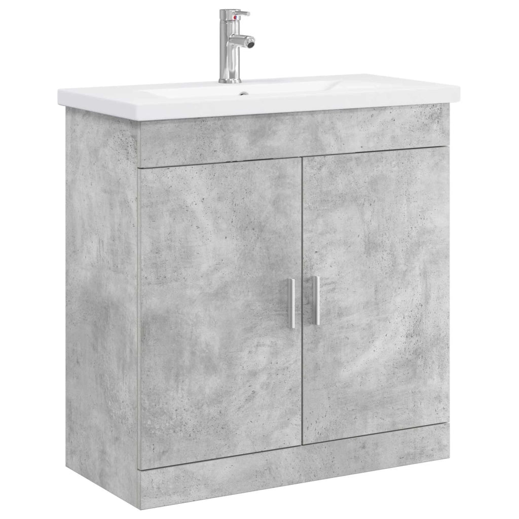 Set di mobili per il bagno Grigio Cemento 81 x 40 x 84,5 cm 3404361