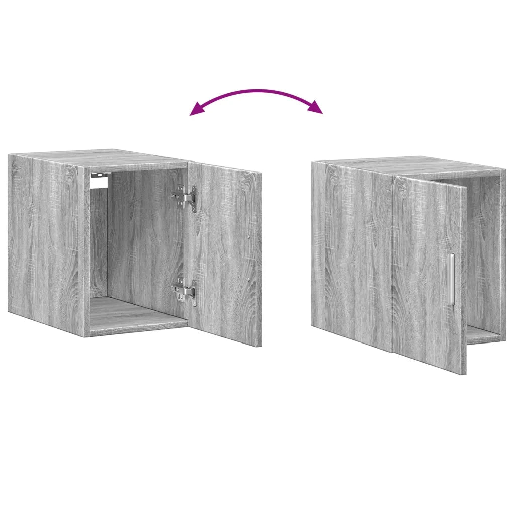 vidaXL Mobile a Parete Grigio Sonoma 30x42,5x40cm in Legno Multistrato