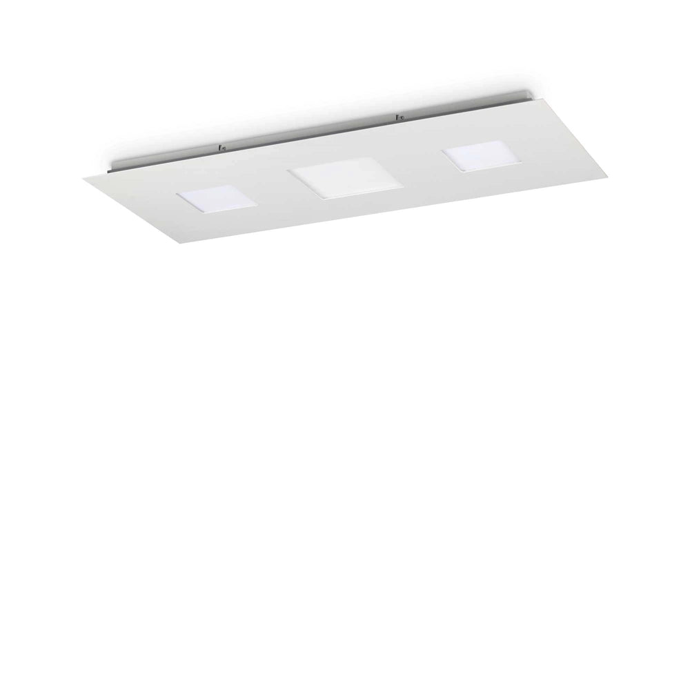Plafoniera Moderna Relax Alluminio Bianco Led 58W 3000K Luce Calda