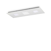 Plafoniera Moderna Relax Alluminio Bianco Led 58W 3000K Luce Calda