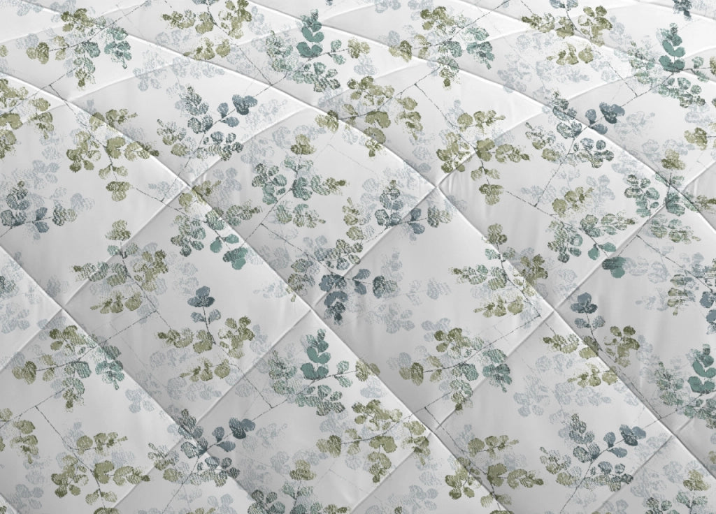 Trapuntino Piumino Estivo Primaverile 100gr/mq Leggero Disegno Petalo - Singolo - Verde