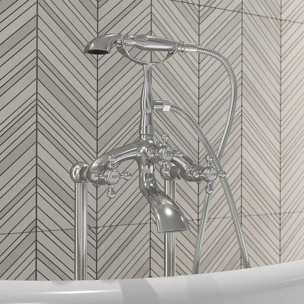 Rubinetteria per vasca freestanding "old style" finitura cromata | Vittoria