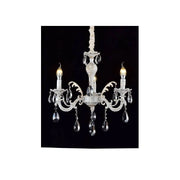 Trade Shop - Lampadario Soffitto Classico 3 Bracci Attacco E14 Vetro Effetto Cristallo A01-3 -