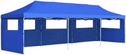 Tenda da festa pieghevole - Tenda da festa pieghevole con pareti laterali - 3x9 m - Blu marino