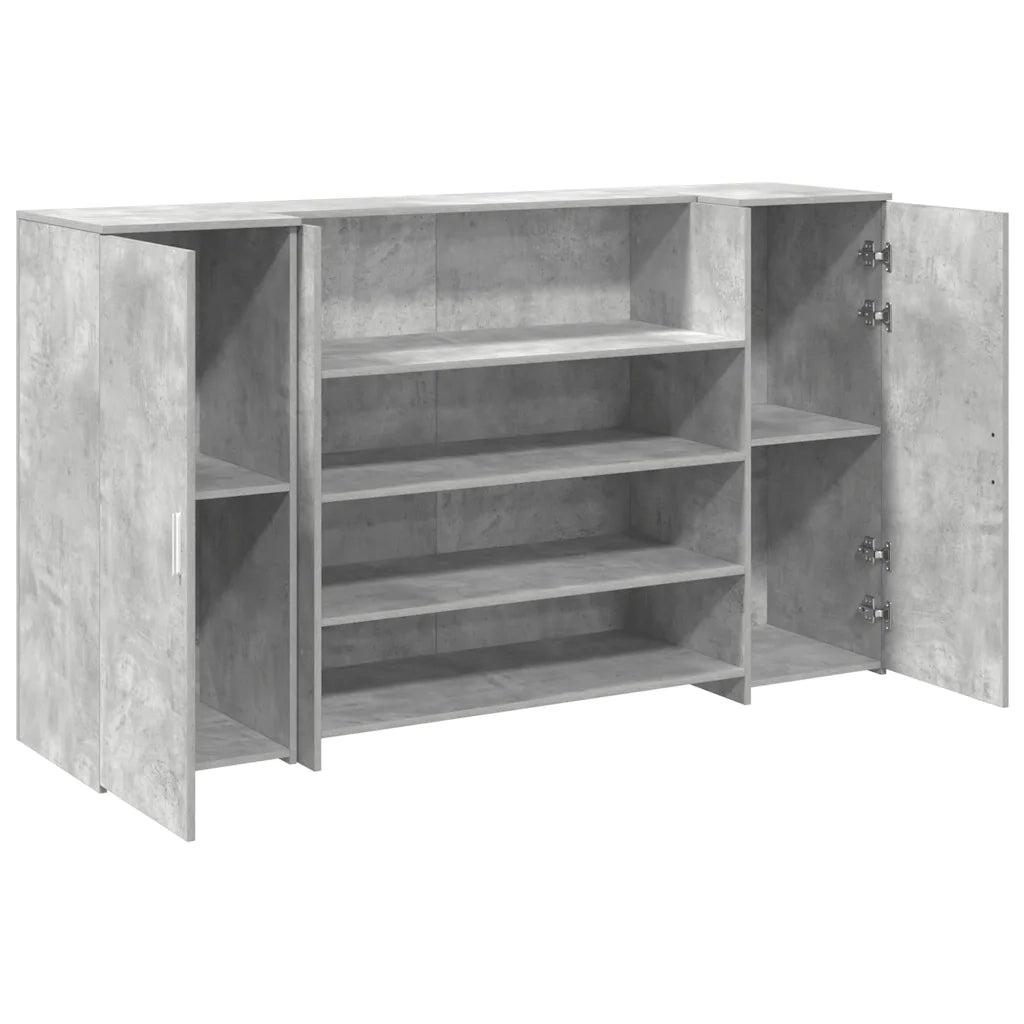 Banco Reception Grigio Cemento 180x50x103,5cm Legno Multistrato 3324172