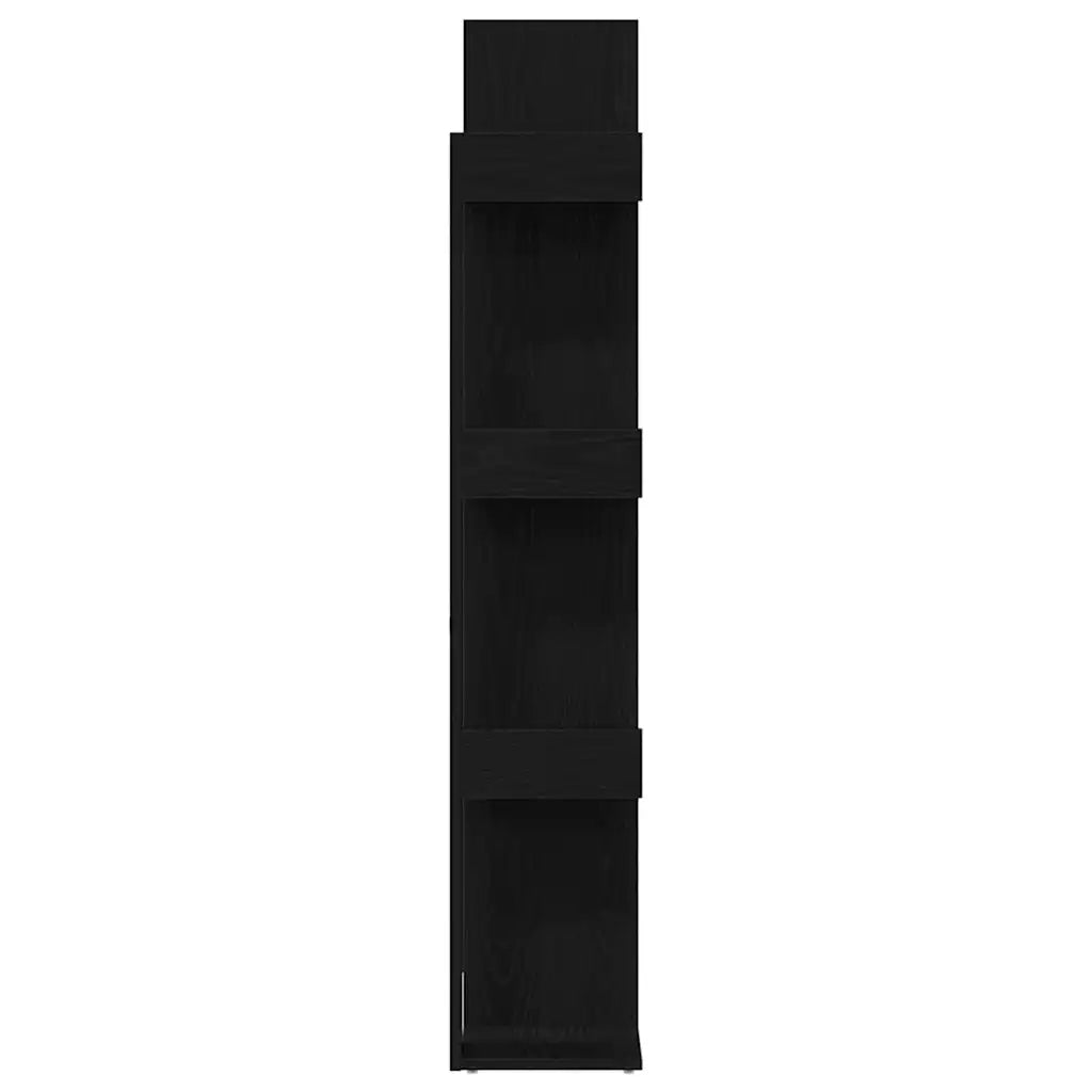 Libreria-Scaffale per Libri-Mobile di Stoccaggio Rovere Nero 86 x 25,5 x 140 cm Legno multistrato