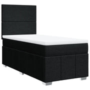 Letto singolo | Letto per adulti | Giroletto a Molle con Materasso Nero 80x200 cm inTessuto