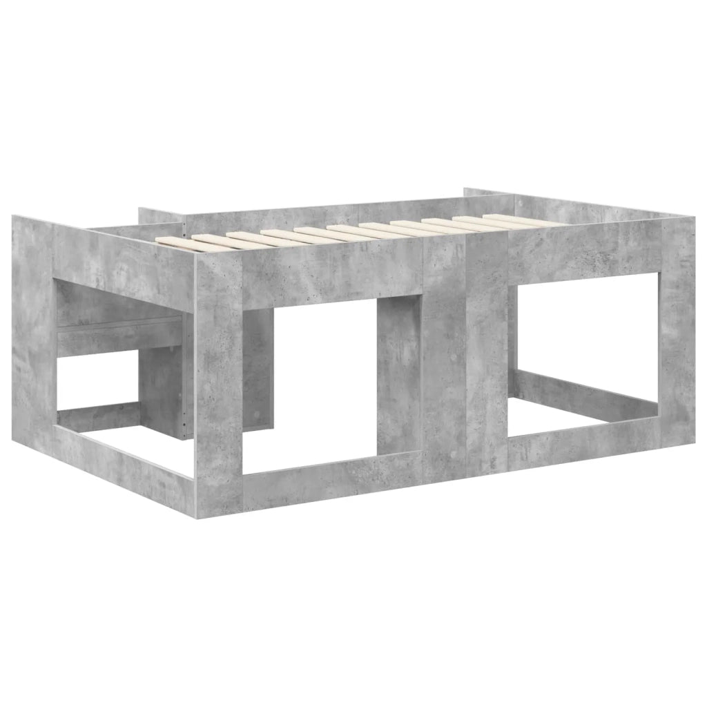 Telaio del letto | Letto per Bambini con storage Grigio Cemento 80 x 160 cm