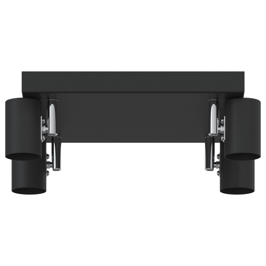 Faretto da soffitto 4 vie regolabili nero E27