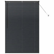 Tendaggi a Veneziana | Tenda a lamelle Nero 175 x 115 cm Alluminio