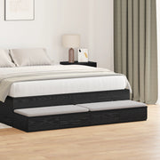 Cassetti per letto  Neri 135x36,5x16,5 cm in Legno ingegnerizzato