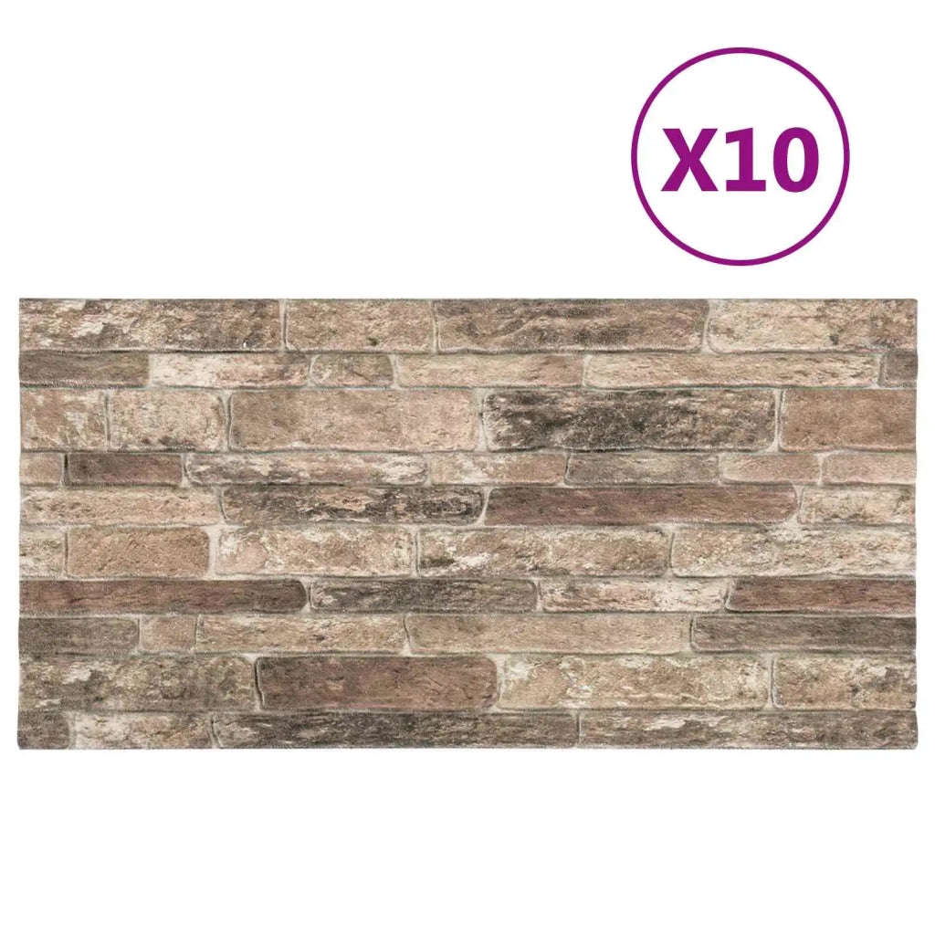 Pannelli da parete 10 pz Multicolore 100 x 50 cm Schiuma EPS CFW3862272