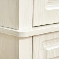 Credenza Cucina con 2 Armadietti e Cassetto in Stile Coloniale, 80x35x180cm Bianco