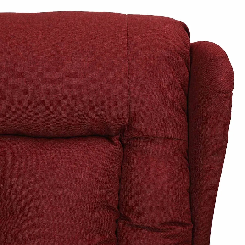 Divano Sedia-Poltrona Reclinabile in Tessuto Rosso Vino 349756