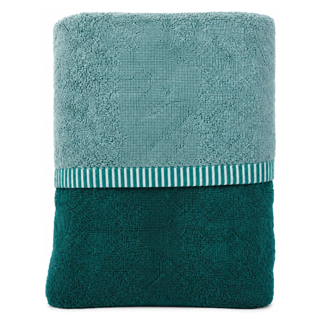 Sazalo, Telo Bagno 100% Cotone Reversibile, Verde Acqua