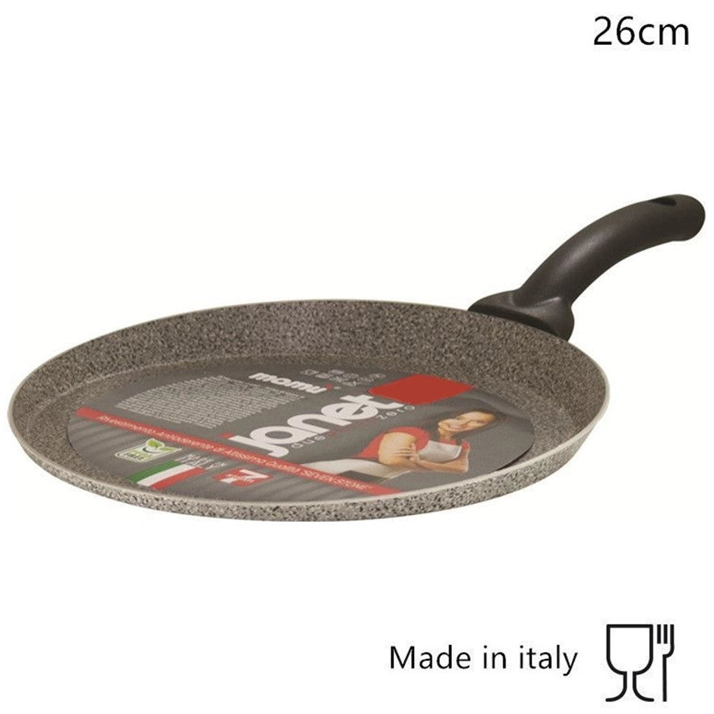Trade Shop - Padella Piastra Tonda Multiuso Da Cucina Antiaderente Antigraffio 7 Strati Da 26/30cm -