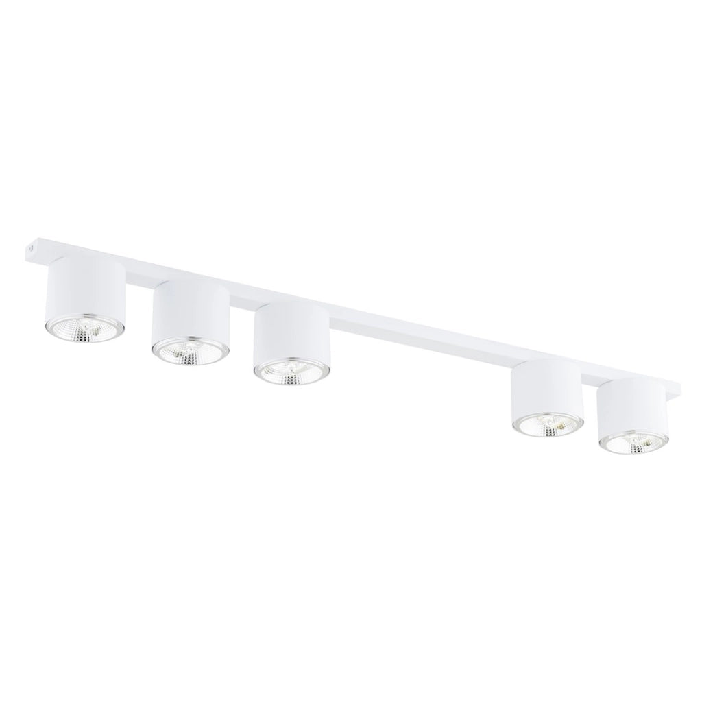 Binario spot bianco minimalista 116cm 5xES111 15W Emibig