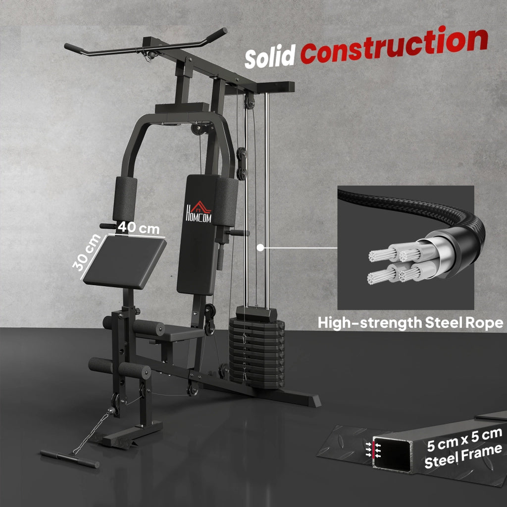 Attrezzo Palestra Multifunzione ¨C Minimal ¨C 148x108x207 cm, Nero