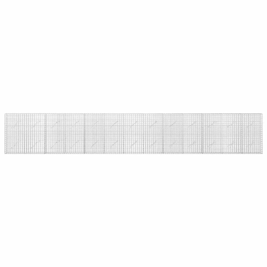 Gabione con filo da 5 mm e rete da 5x5 cm 650x10x100 cm 3463975