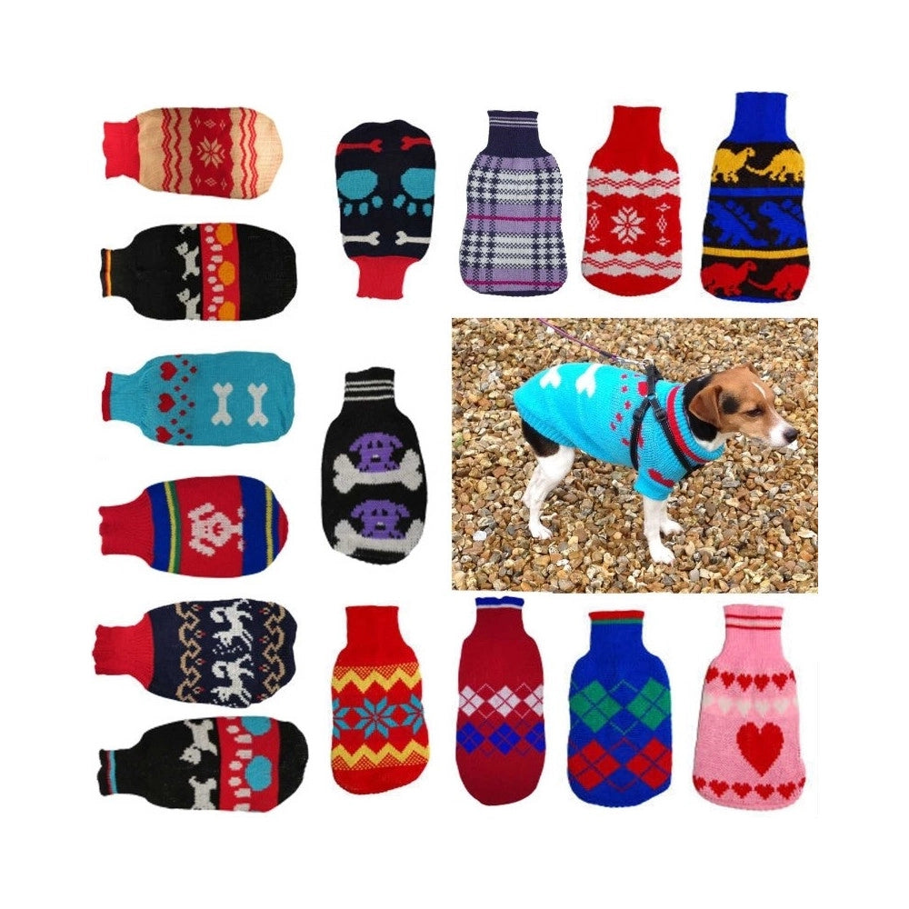 Trade Shop - Vestiti Per Cane Maglione Maglia Taglia Xs/s 15 A 30 Cm Caldo Inverno Cane Gatto -