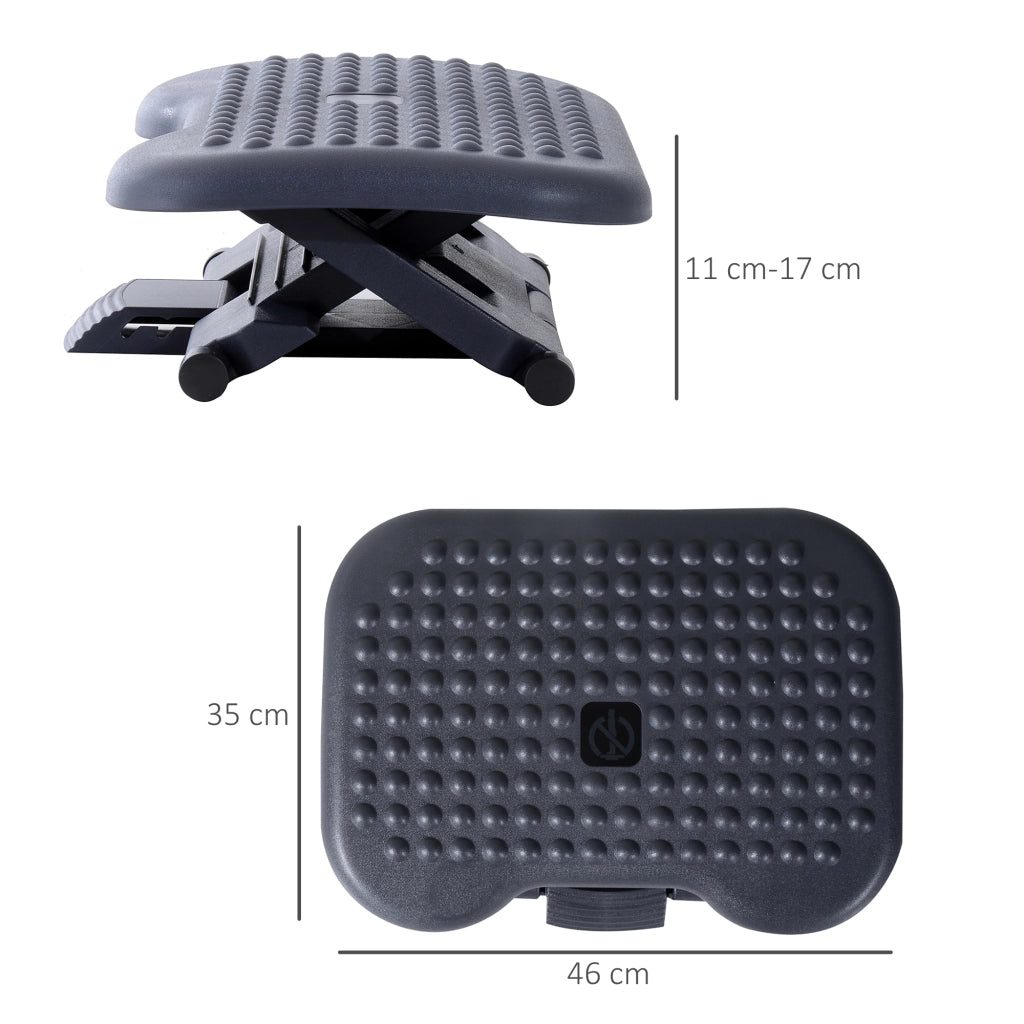 Poggiapiedi Regolabile Ergonomico per Scrivania ¨C zephmum ¨C Grigio
