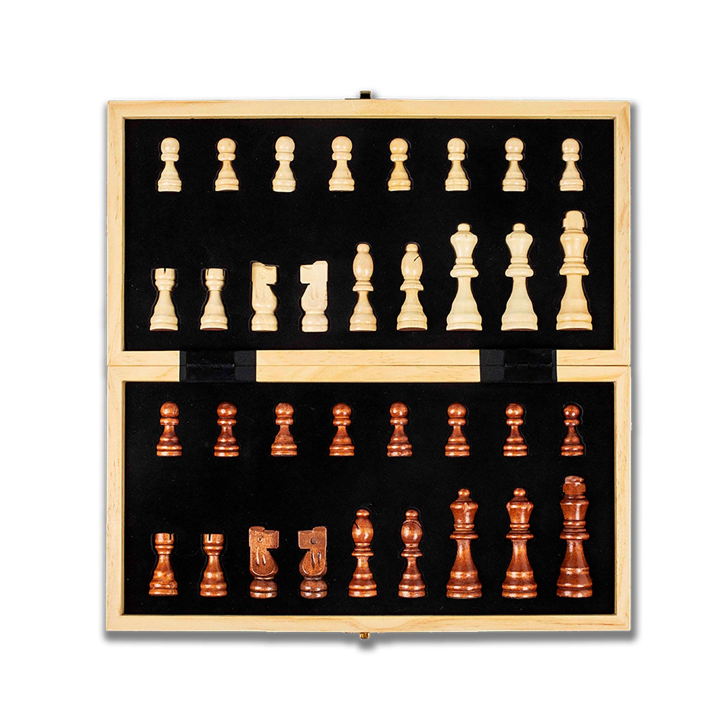 Scacchiera Pieghevole Salvaspazio in Legno 29x29 cm Deluxe per Appassionati