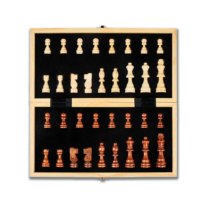 Scacchiera Pieghevole Salvaspazio in Legno 29x29 cm Deluxe per Appassionati