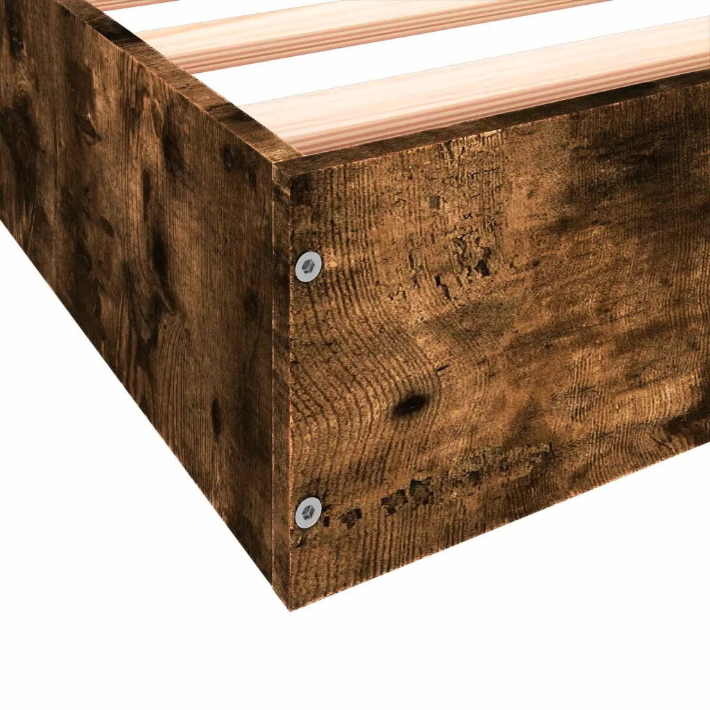 Struttura letto a pavimento Rovere Fumo 80 x 200 cm 8009077