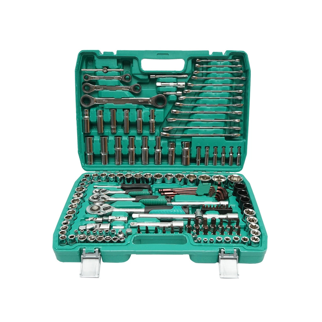 Set di chiavi combinate, a bussola, aperte, torx, esagonali, a cricchetto, 151 pezzi Breckner Germany
