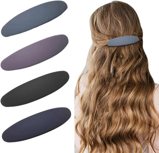 Spille per capelli fine e medio | Set da 4 | Clip base auto-antiscivolo matte a effetto vintage francese | Accessori per capelli per donne e ragazze