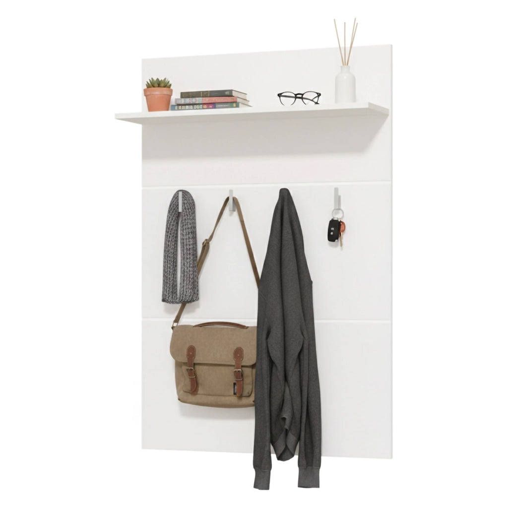 Valdemone, Mobile da Ingresso un Ripiano, 76x19.5x114h cm Bianco