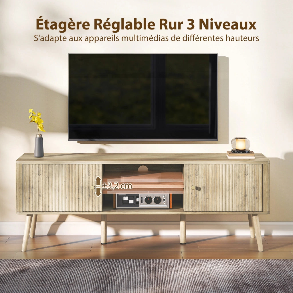 Mobile TV fino a 65 pollici ¨C zephmum ¨C quercia 140x35x49