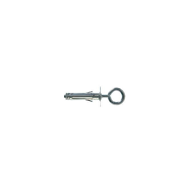 Fischer 504473 Confezione 4 Tasselli Universali in Acciaio D. 9mm con Gancio Occhiolo Chiuso