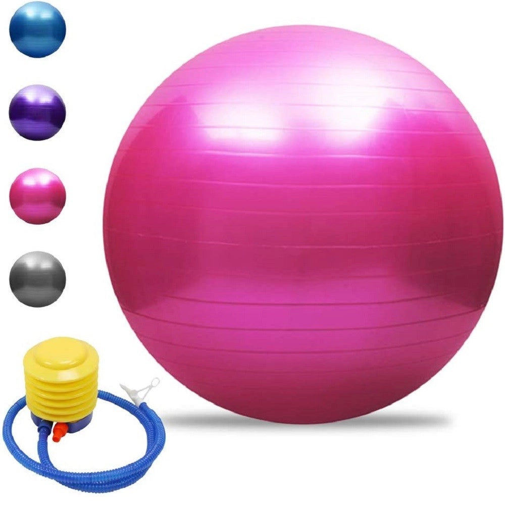 Trade Shop - Palla Da Yoga Ginnastica Con Pompa Per Pilates Esercizi Fitness Allenamento 65cm -