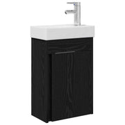 Mobile Bagno | Armadio da bagno con rubinetto Rovere Nero 40,5 x 22,5 x 62 cm