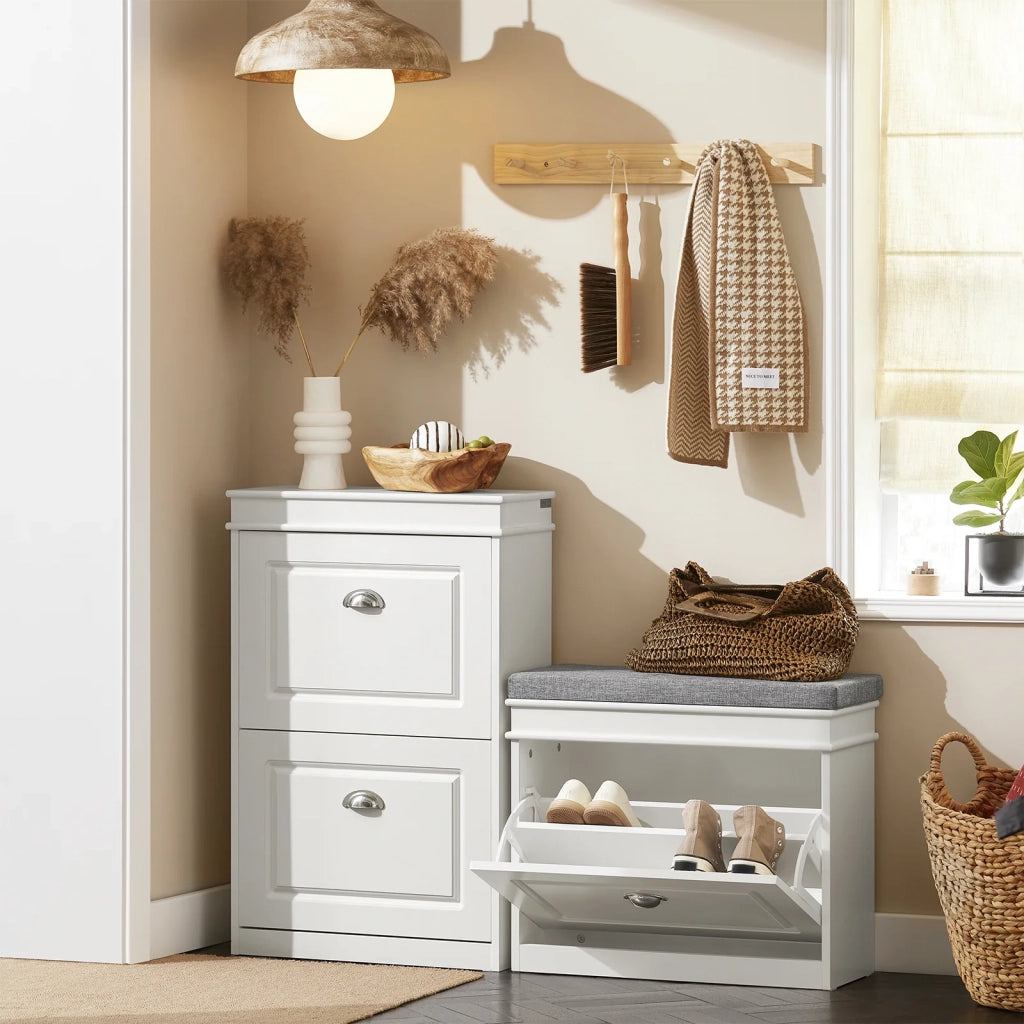 Mobili per Scarpe Serie Scarpiere 1 anta 1 cuscino 60x24x51cm bianco FSR82-K-W